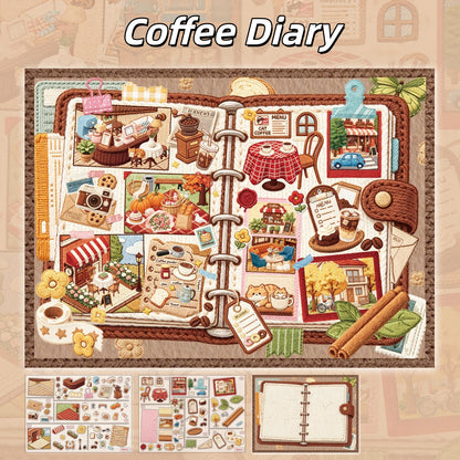 Whimsical Wanderings 3D Sticker | 2 Cute Miniature Scenes