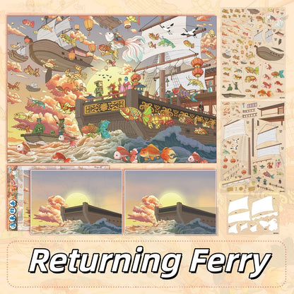 Fates of the City 3D Sticker | 4 Cute Miniature Scenes