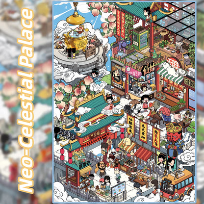 Neo-World 3D Sticker | 4 Cute Miniature Scenes