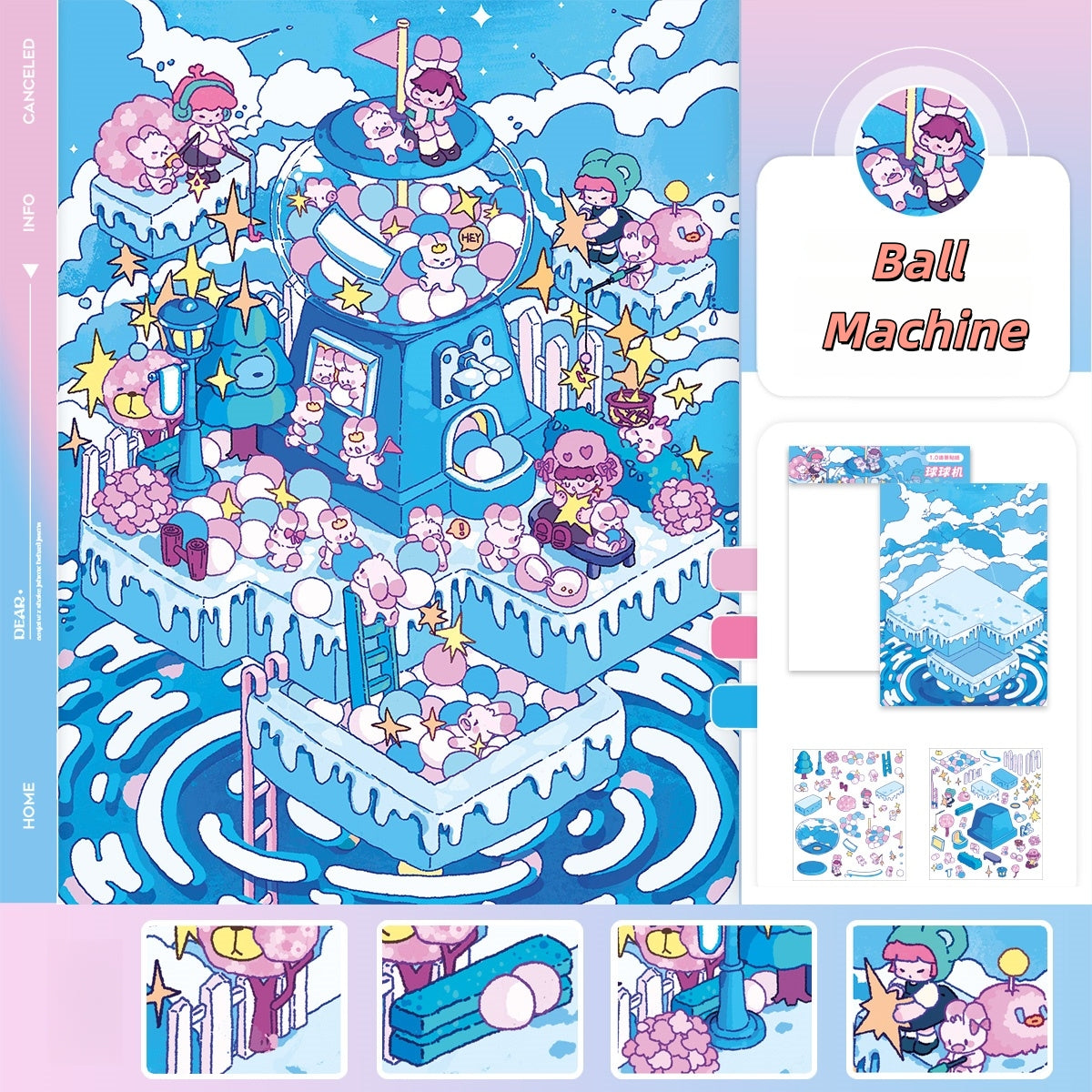 Paperfairy Tale 3D Sticker | 5 Cute Miniature Scenes