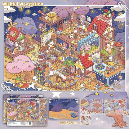 The Starry Daily 3D Sticker | 3 Cute Miniature Scenes