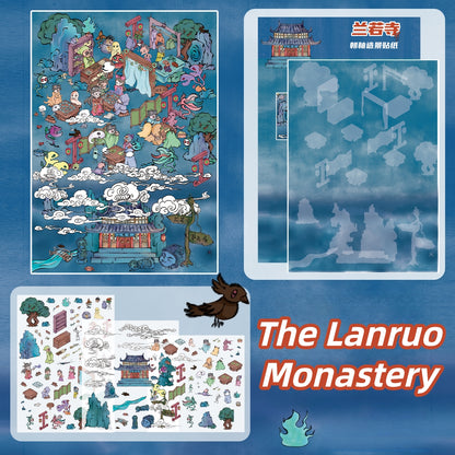 Horror Architecture 3D Sticker | 5 Cute Miniature Scenes