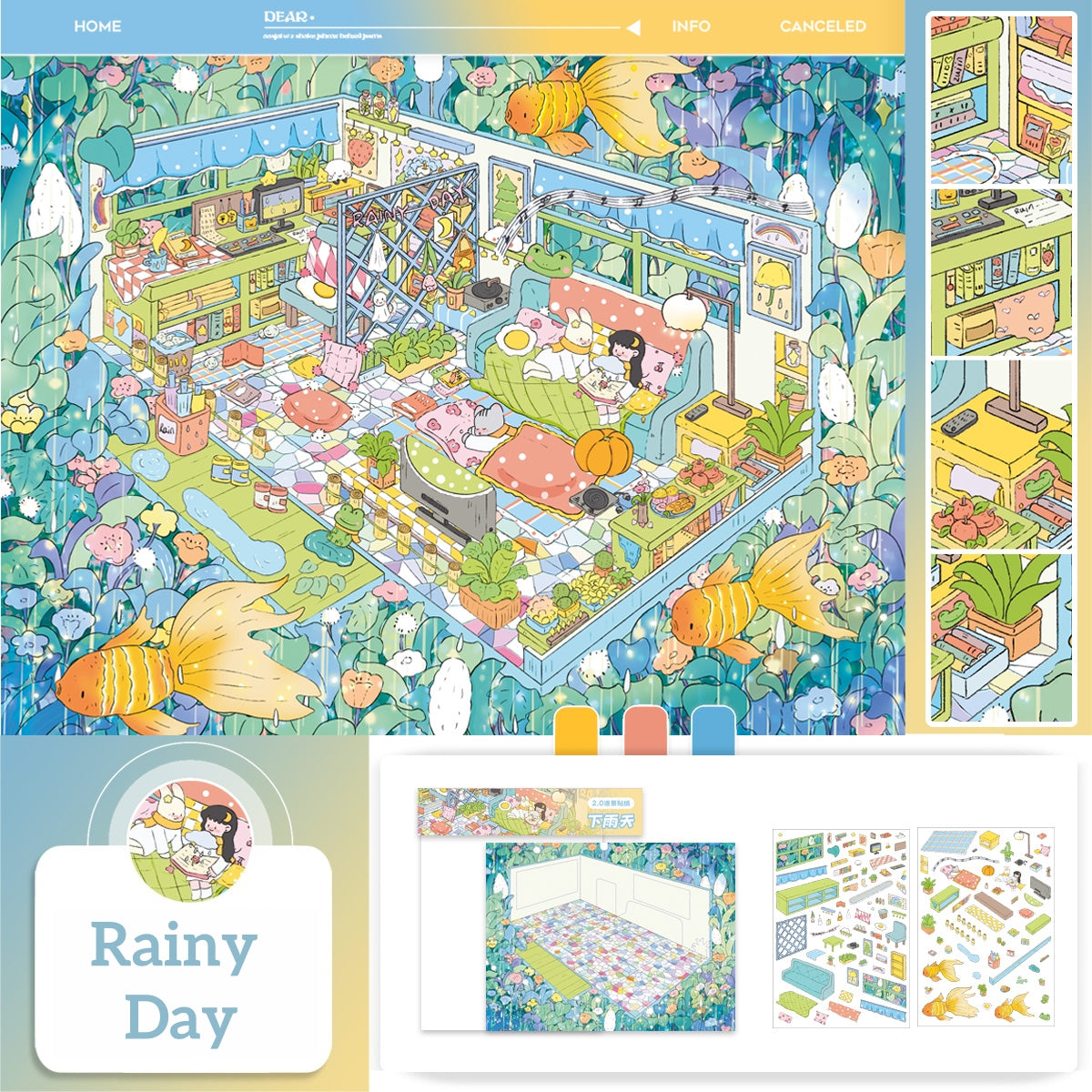 Paperfairy Tales 3D Sticker | 5 Cute Miniature Scenes