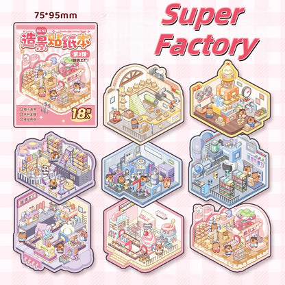 Little Wonder Rooms 3D Sticker Book