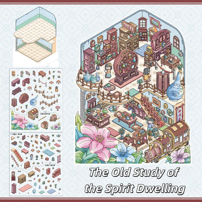 Old Building 3D Sticker | 3 Cute Miniature Scenes