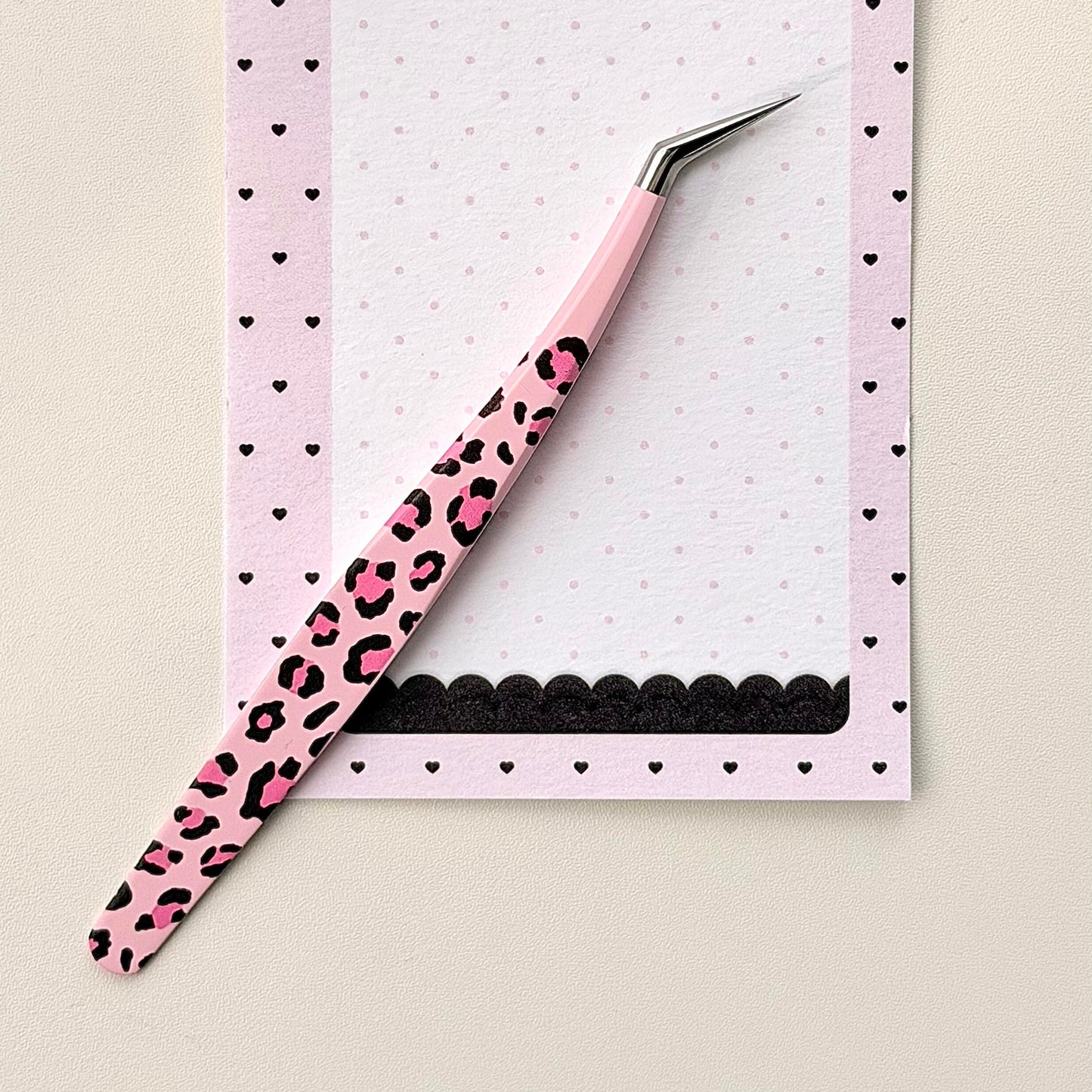 Lip & Leopard patterns Professional Sticker Tweezers