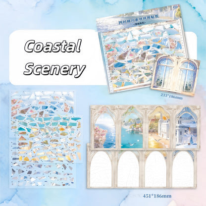 Scenic Journey 3D Sticker | 4 Cute Miniature Scenes