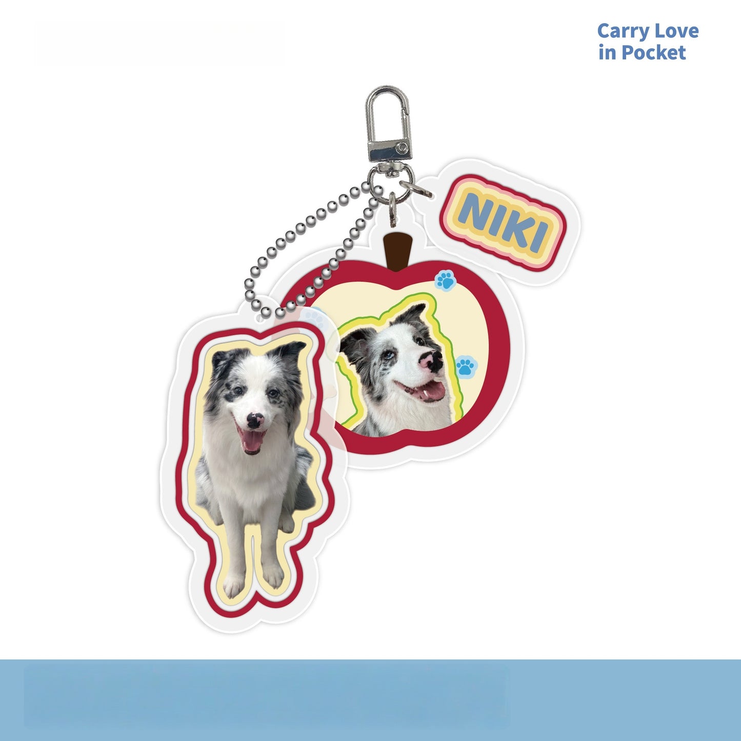 Custom Pet Photo Acrylic Bag Charm Keychain