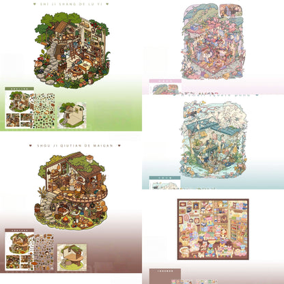 Nature Poems 3D Sticker | 5 Cute Miniature Scenes
