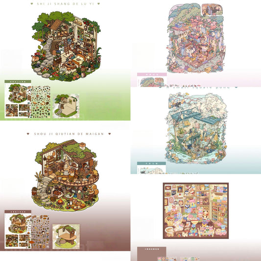 Nature Poems 3D Sticker | 5 Cute Miniature Scenes