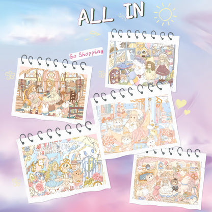 Doll Dream 3D Sticker | 5 Cute Miniature Scenes