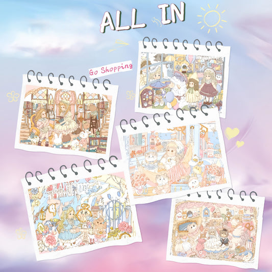 Doll Dream 3D Sticker | 5 Cute Miniature Scenes