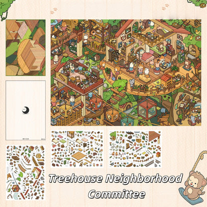 Animal Forest Series 3D Sticker | 2 Cute Miniature Scenes