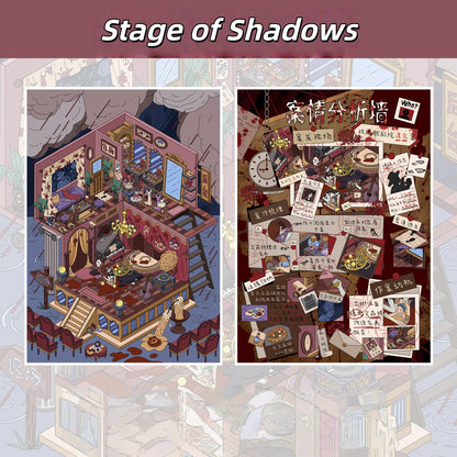 Stage of Shadows 3D Sticker | 2 Cute Miniature Scenes