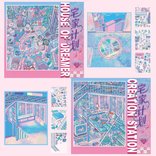 Workshop of Imagination 3D Sticker | 2 Cute Miniature Scenes