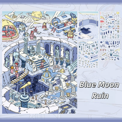 The Lost Universe 3D Sticker | 2 Cute Miniature Scenes