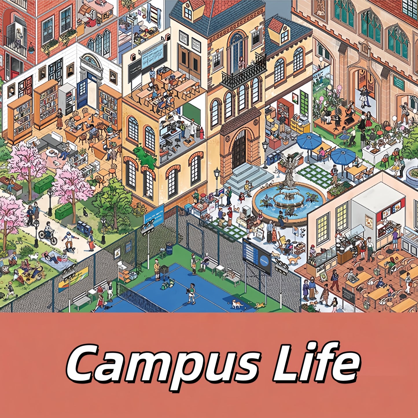 Where Life Unfolds 3D Sticker | 6 Cute Miniature Scenes