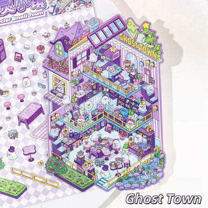 MiniVerse Mansion 3D Sticker | 4 Cute Miniature Scenes