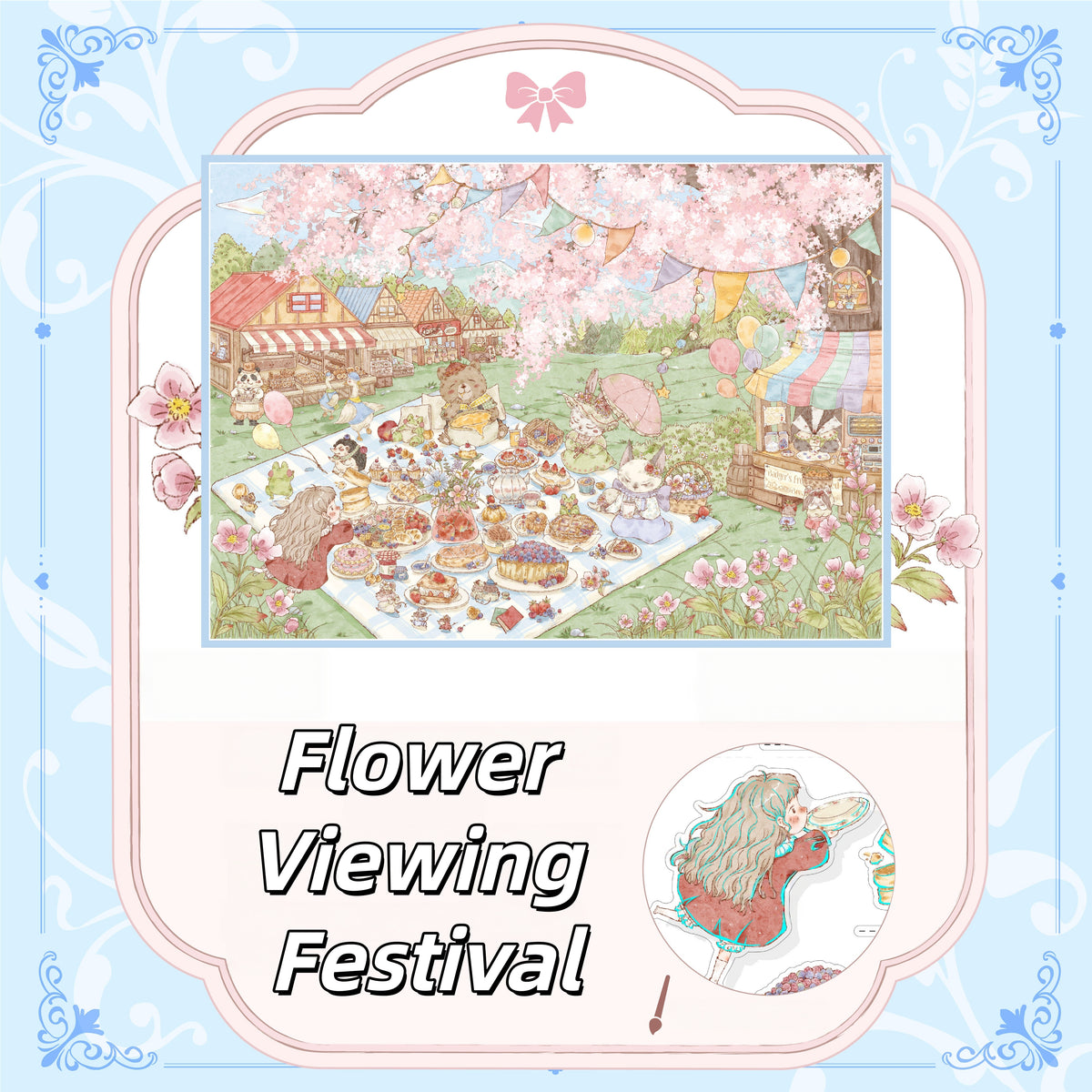 A Year of Festivals 3D Sticker | 4 Cute Miniature Scenes