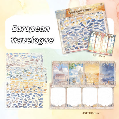 Scenic Journey 3D Sticker | 4 Cute Miniature Scenes