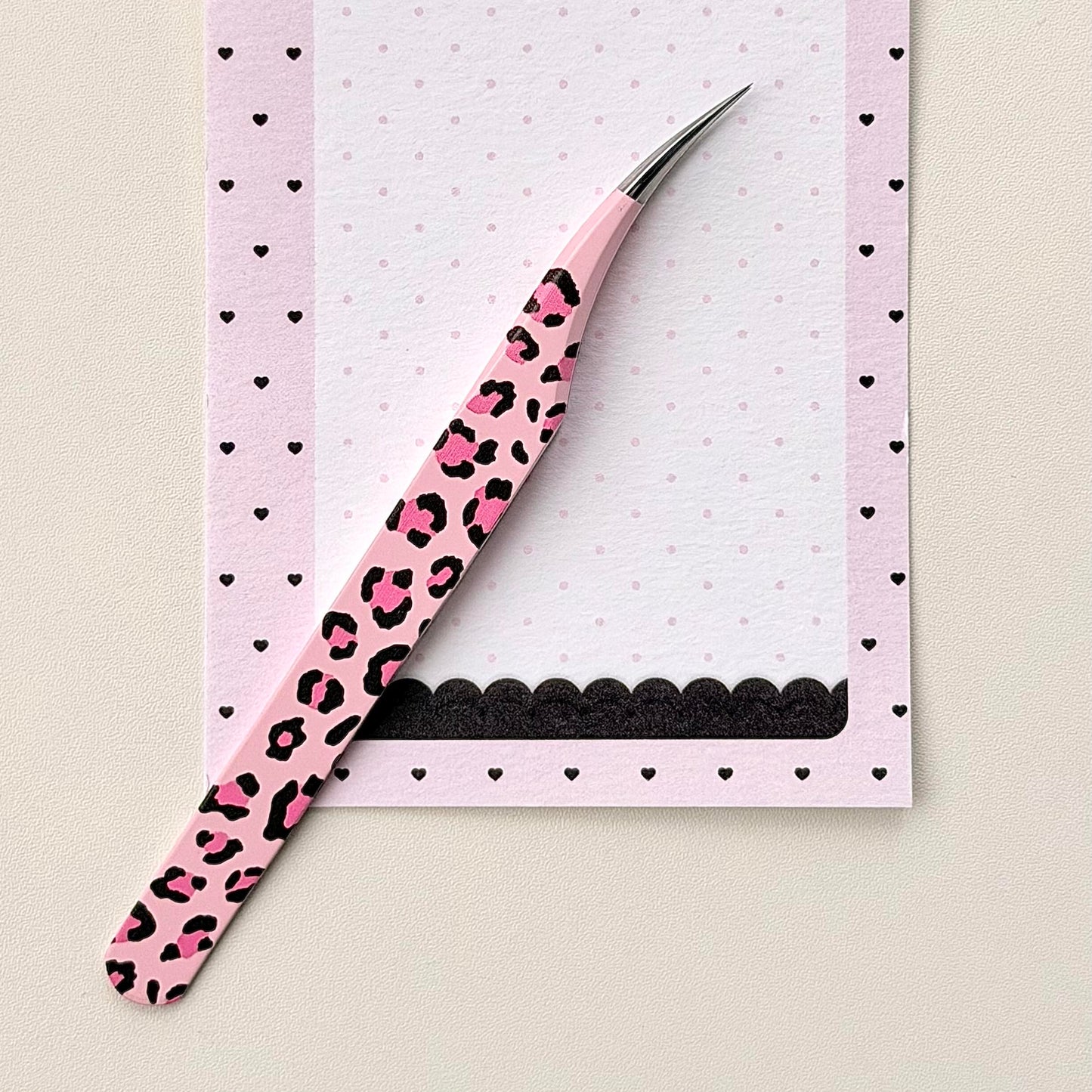 Lip & Leopard patterns Professional Sticker Tweezers