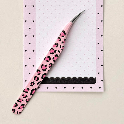 Lip & Leopard patterns Professional Sticker Tweezers