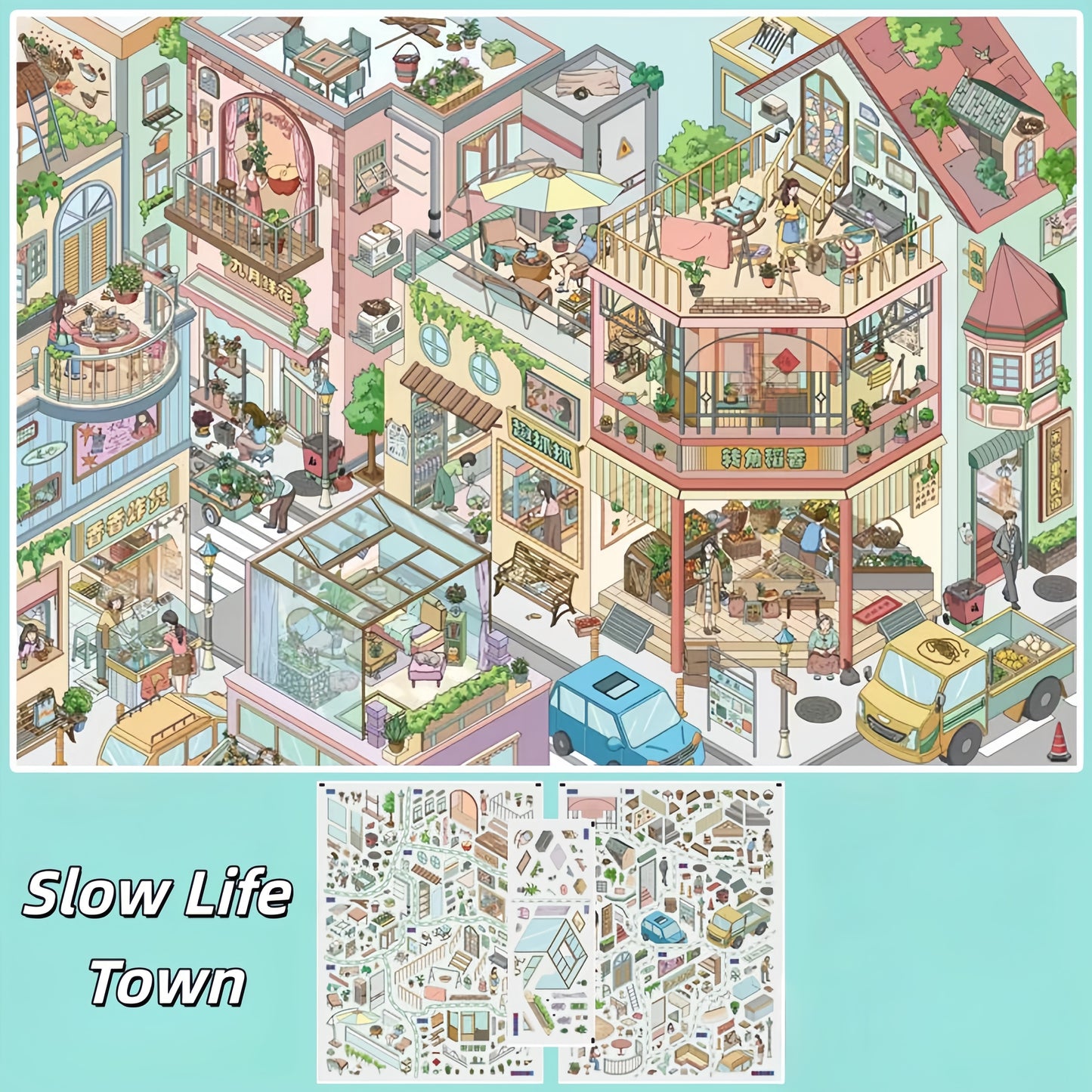 Life Corners 3D Sticker | 8 Cute Miniature Scenes