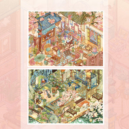 Timeless Spring 3D Sticker | 2 Cute Miniature Scenes