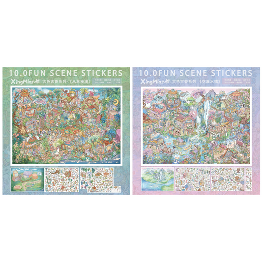 Nature’s Secrets 3D Sticker | 2 Cute Miniature Scenes