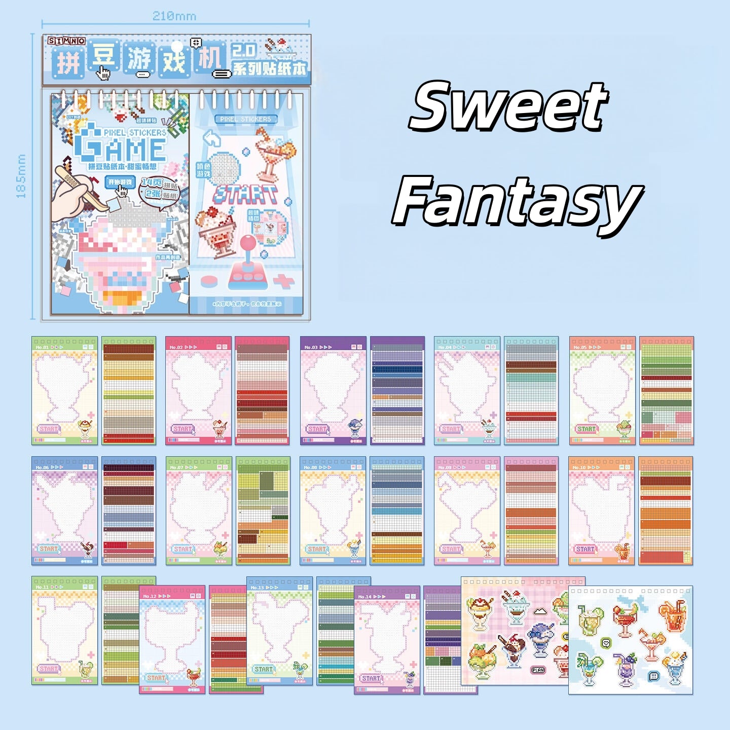 Pixel Bead Game Machine 3D Sticker Book