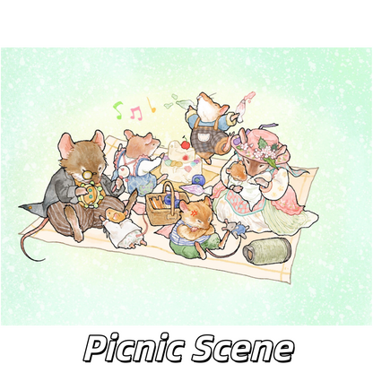 Forest Friends 3D Sticker | 5 Cute Miniature Scenes