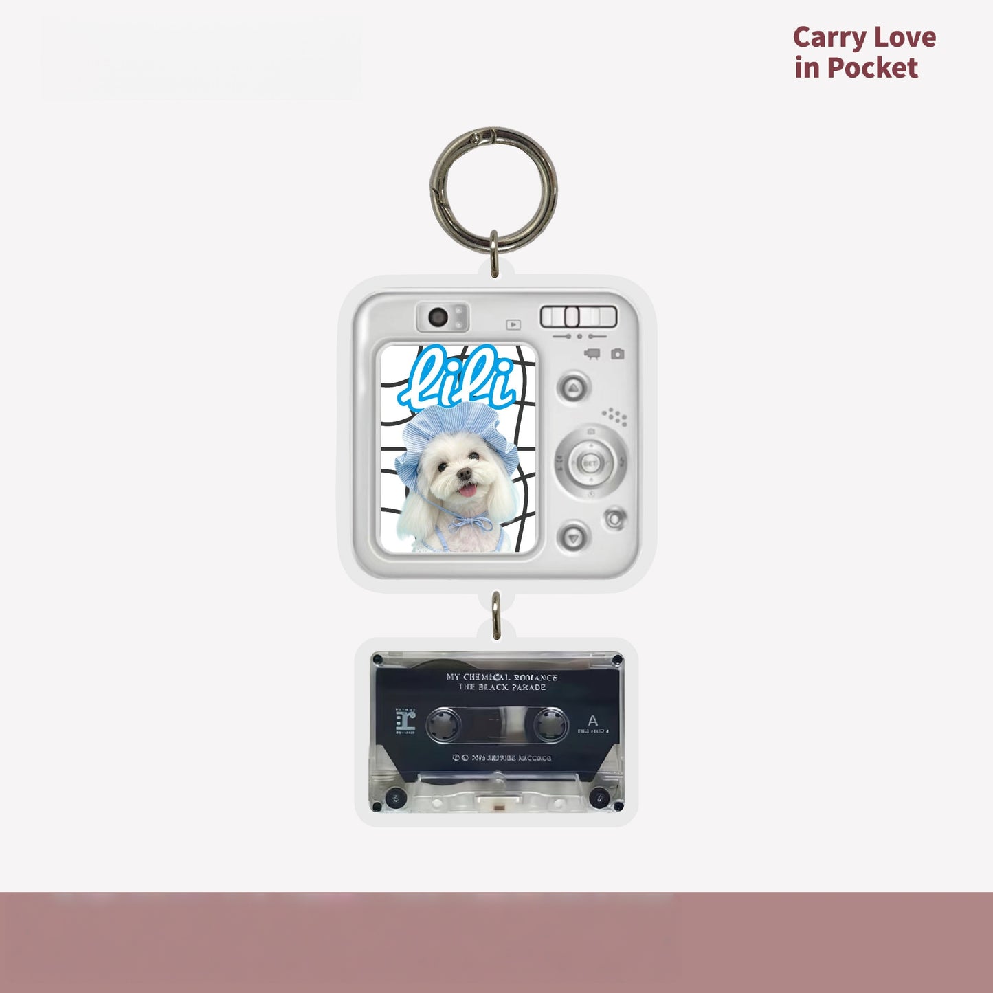 Custom Pet Photo Acrylic Bag Charm Keychain