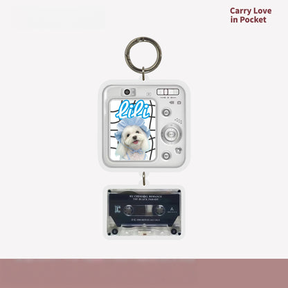 Custom Pet Photo Acrylic Bag Charm Keychain