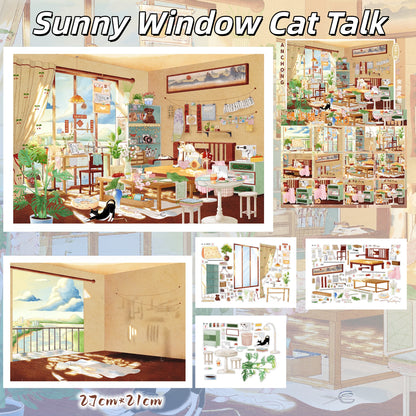 Quiet Corners 3D Sticker | 5 Cute Miniature Scenes