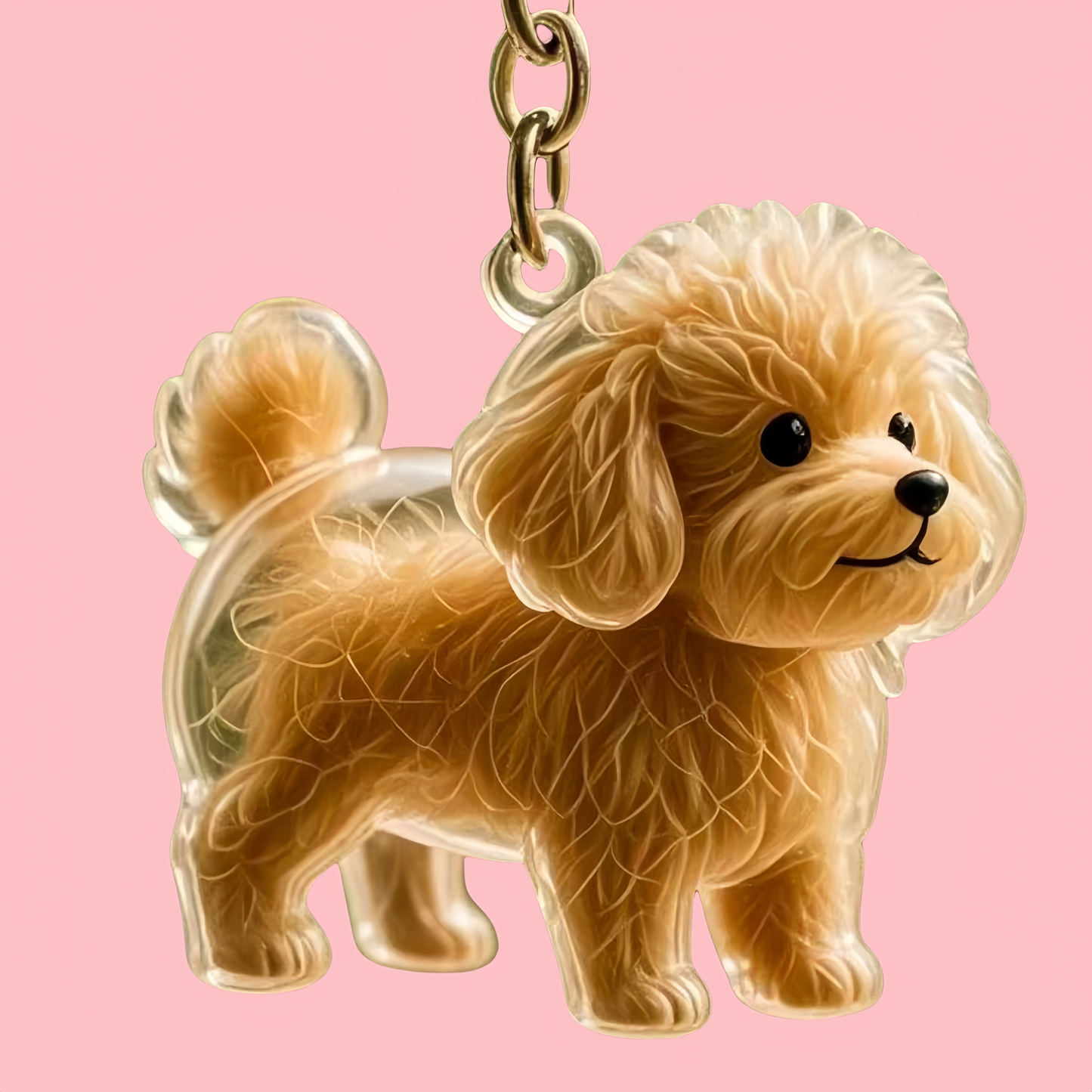 Puppy Kitty Hair Pendant Key Chain