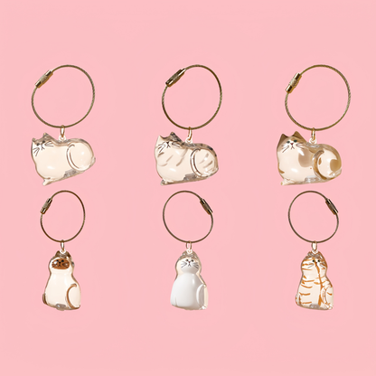 Puppy Kitty Hair Pendant Key Chain