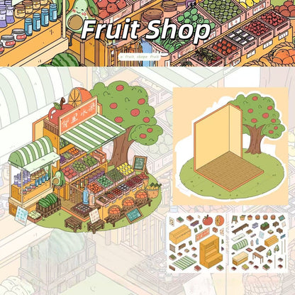 Simulation Management 3D Sticker | 9 Cute Miniature Scenes