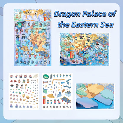 Journey to the West 3D Sticker | 4 Cute Miniature Scenes