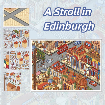 City Wanderings 3D Sticker | 2 Cute Miniature Scenes