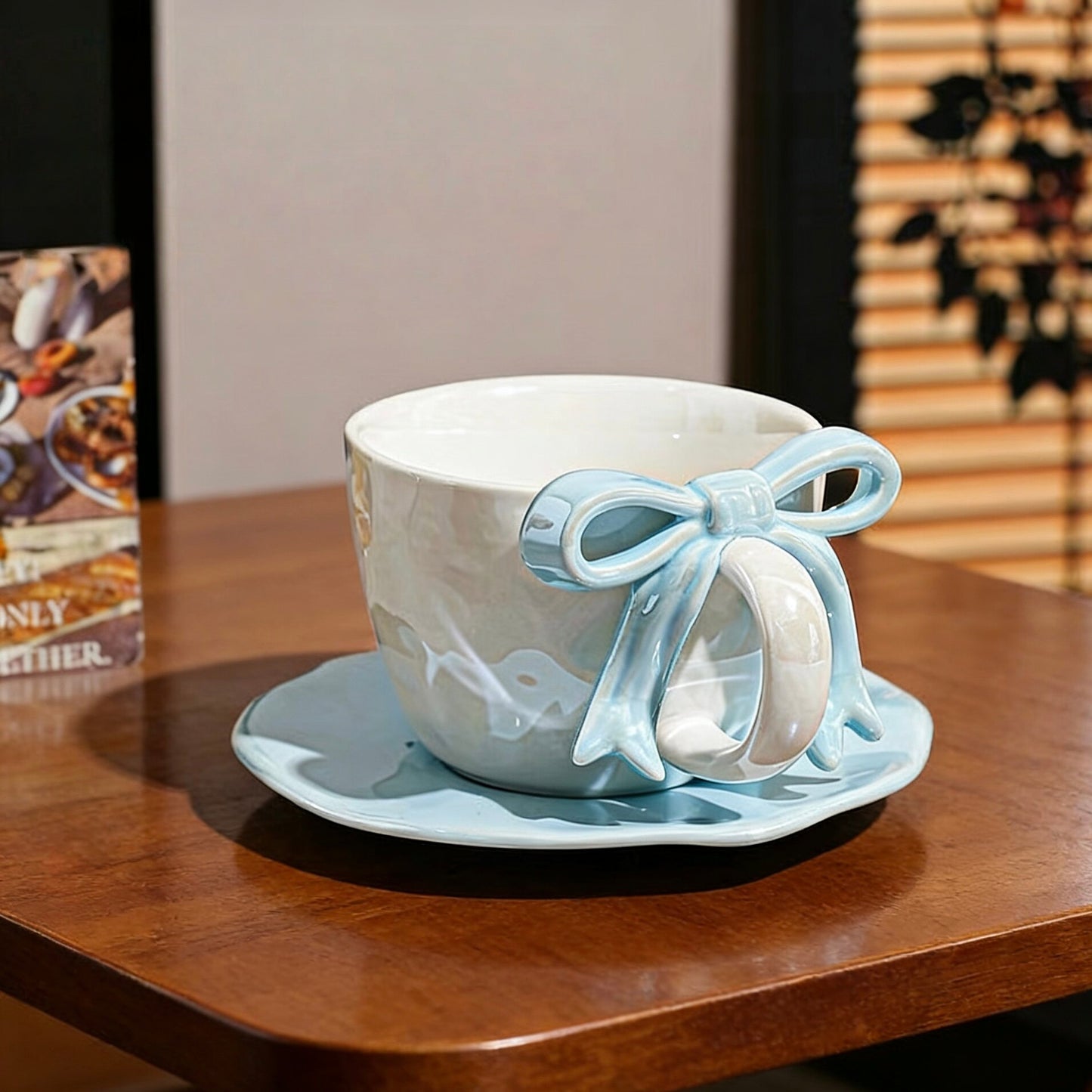 Ribbon Bow Ceramic Mug