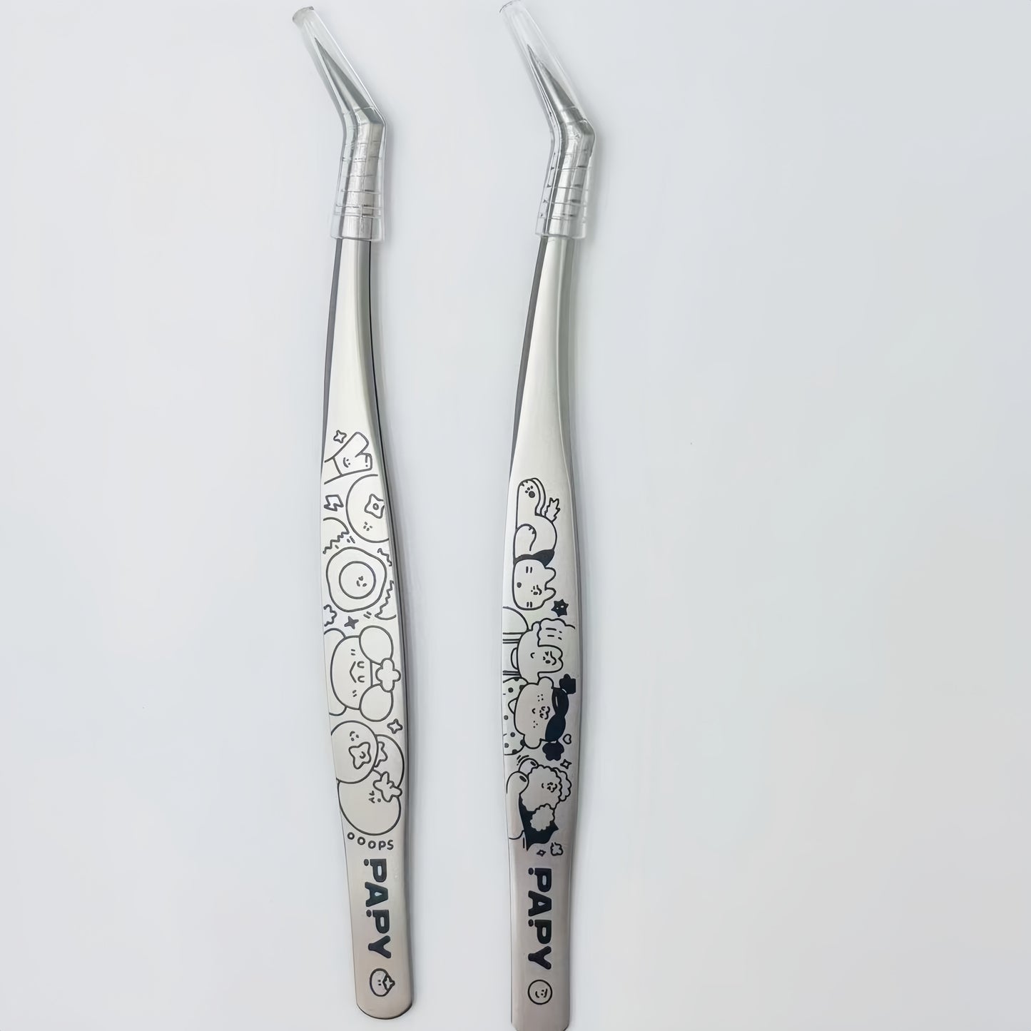 Black and White Hand-drawn Style Professional Sticker Tweezers