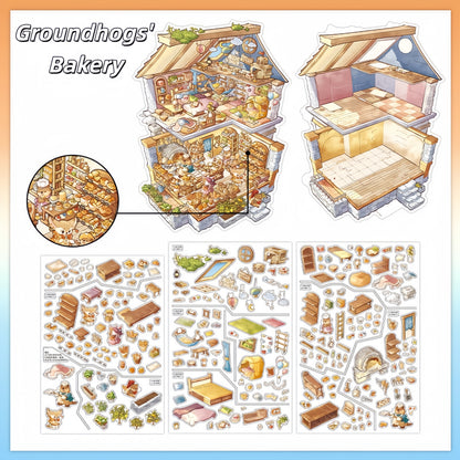 Tides & Tales 3D Sticker | 4 Cute Miniature Scenes