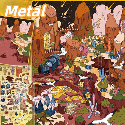 Sweet Home ＆ Natural Elements 3D Sticker | 8 Cute Miniature Scenes