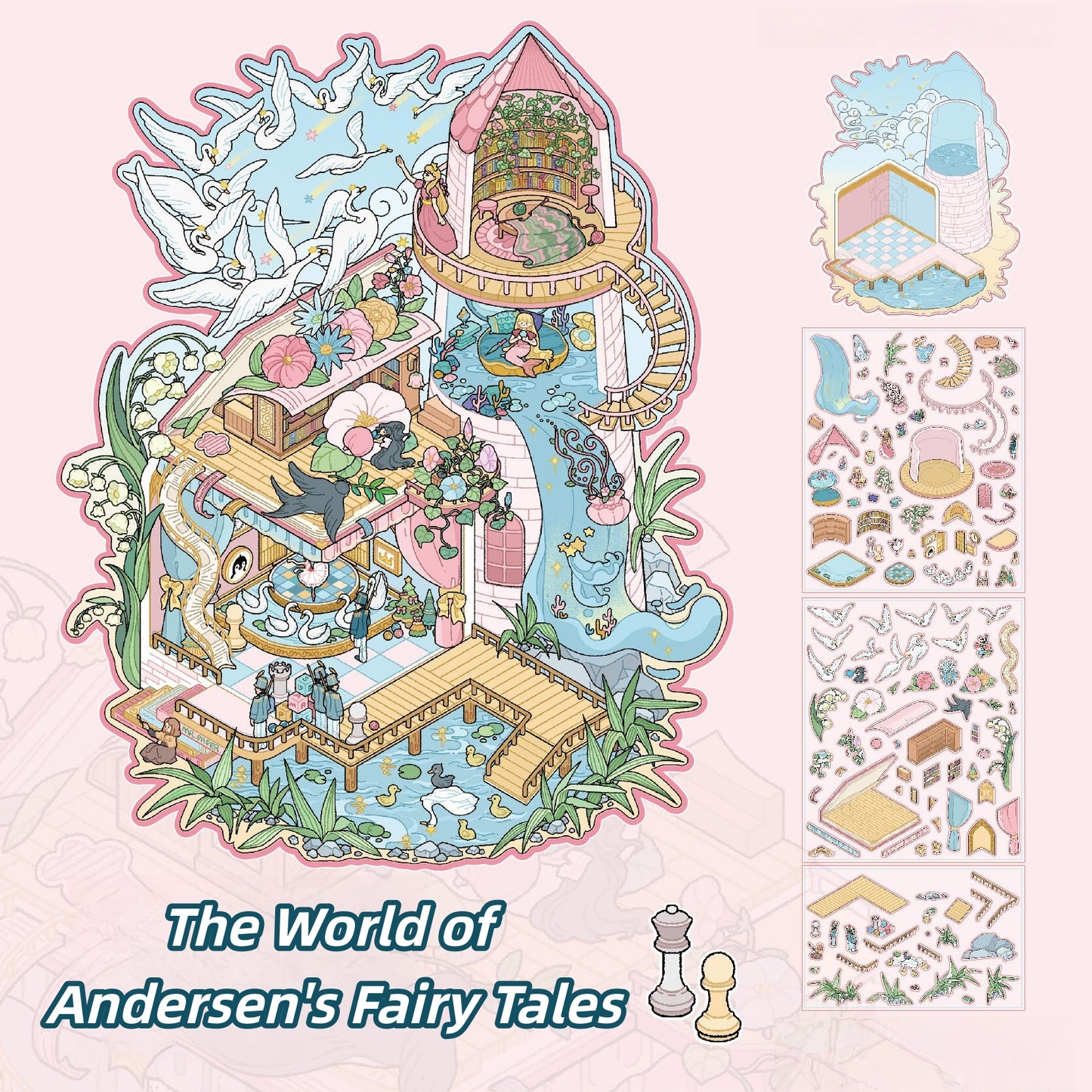 Fairy Tale World 3D Sticker | 2 Cute Miniature Scenes
