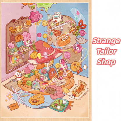 Magical Realm 3D Sticker | 4 Cute Miniature Scenes