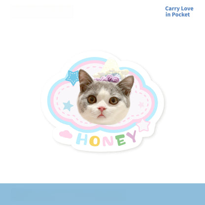 Custom Pet Photo Acrylic Bag Charm Keychain