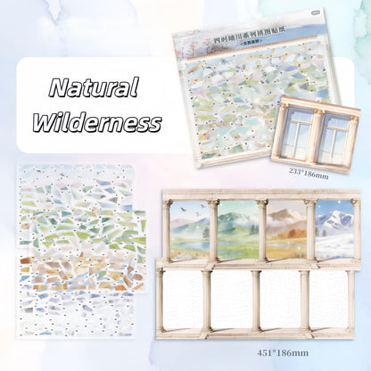 Scenic Journey 3D Sticker | 4 Cute Miniature Scenes
