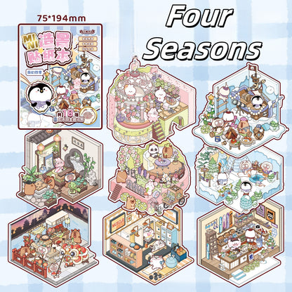 Little Wonder Rooms 3D Sticker Book