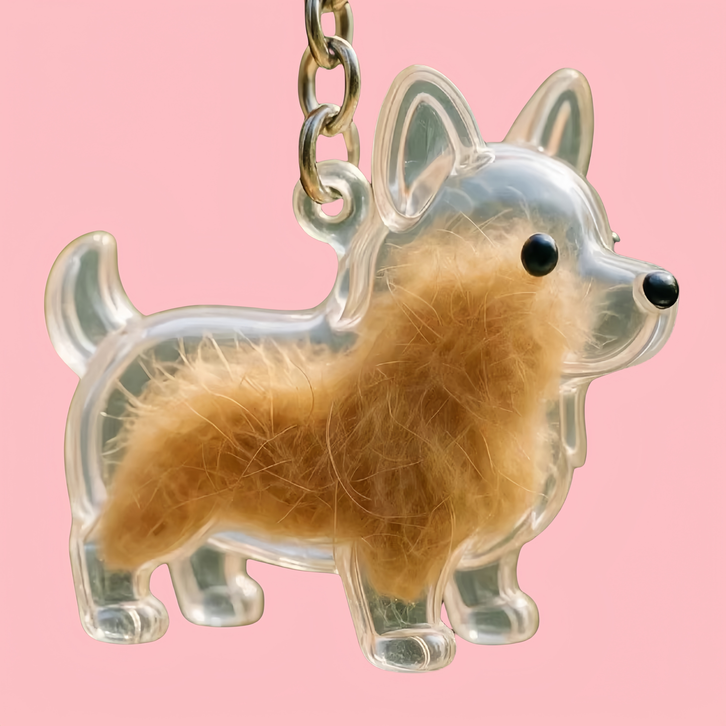 Puppy Kitty Hair Pendant Key Chain