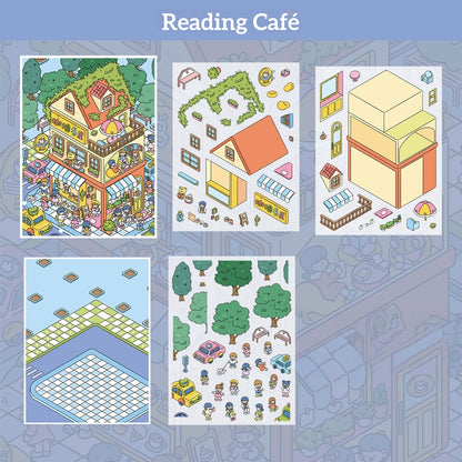 Seacat World 3D Sticker | 6 Cute Miniature Scenes